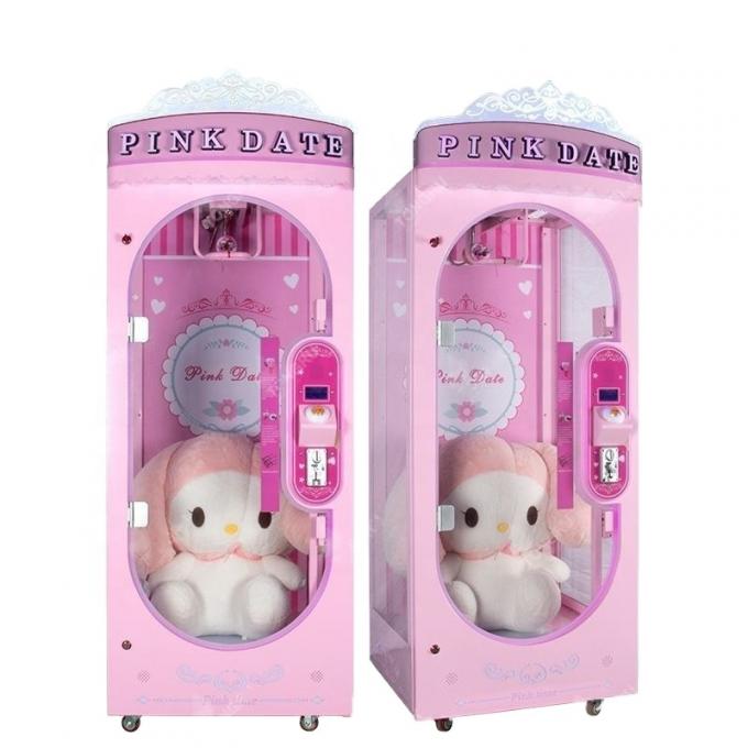 250W Pink Date Arcade Machine Coin Operated Cut The Rope Claw Machine ...